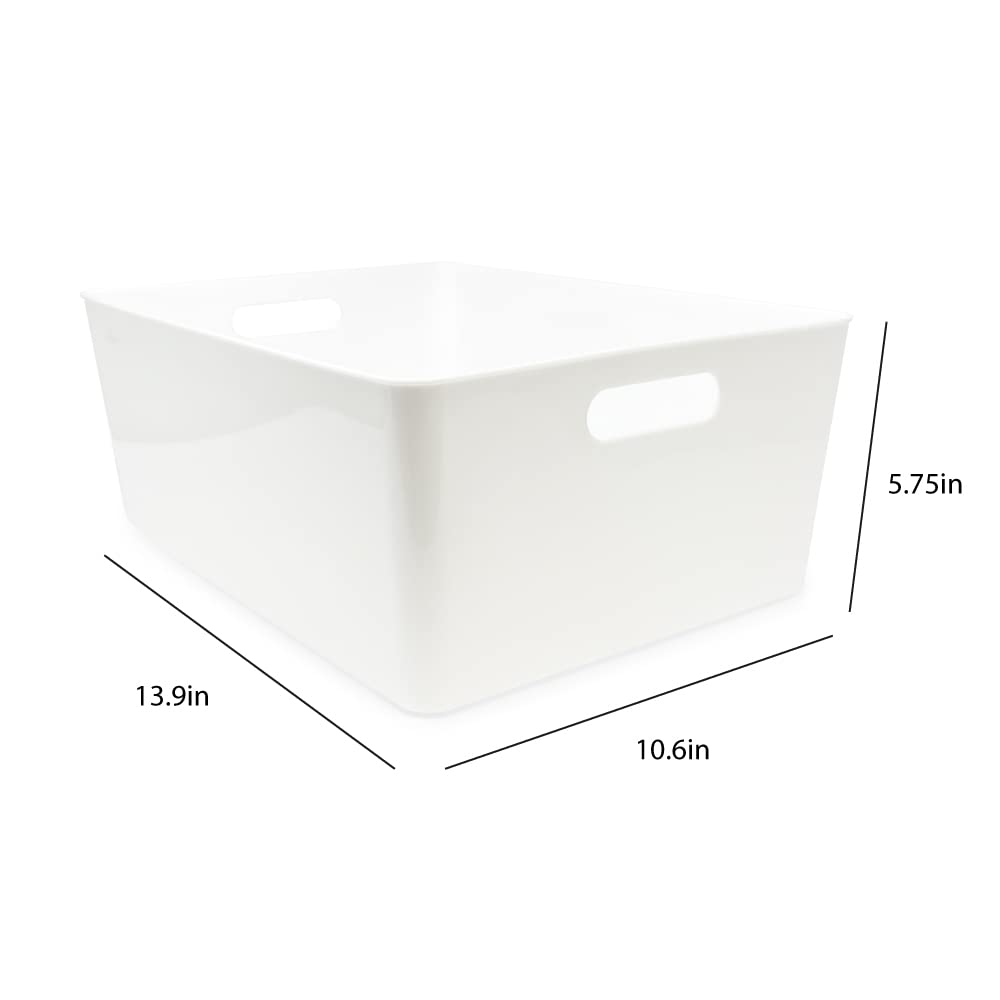 コンパクト♦️ヴィンテージ コレクションボックス♦️ホワイト シャビー♦️シェルフ Amazon.com: Isaac Jacobs 3-Pack XL White Storage Bin (13.9” x 10.6